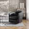 Flash Furniture Myles Club Style Commercial Barrel Accent Armchair, Black Leathersoft Upholstery, Brass Nail Trim BS-AC22-061-BLKPU-GG - alternate 1